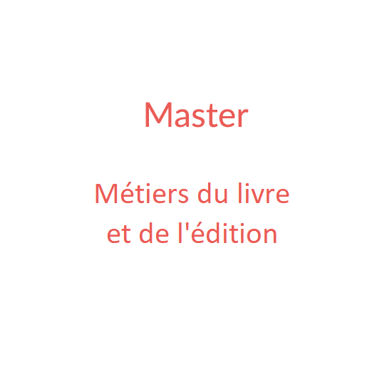 Masters Métier du livre et de l'édition