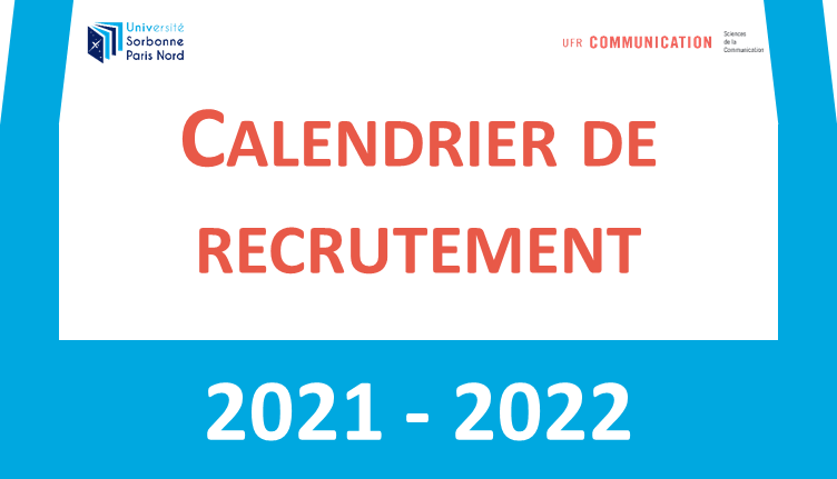 Le calendrier de recrutement pour la rentrée 2021-2022 est en ligne